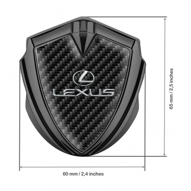 Lexus Emblem Metal Badge Graphite Black Carbon Classic Lead Logo