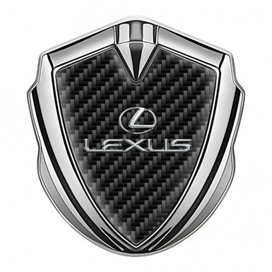 Lexus Emblem Metal Badge Silver Black Carbon Classic Lead Logo