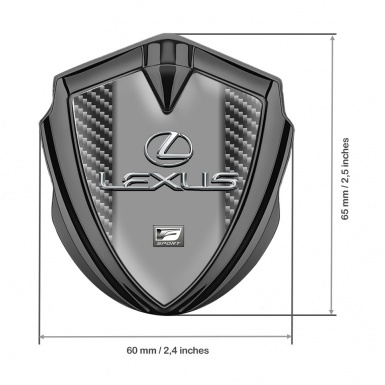 Lexus Emblem Car Badge Graphite Dark Carbon Classic Chrome Logo