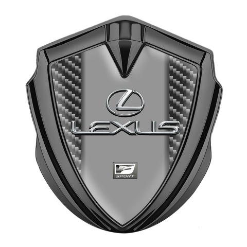 Lexus Emblem Car Badge Graphite Dark Carbon Classic Chrome Logo