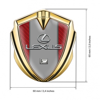 Lexus Emblem Fender Badge Gold White Carbon Classic Chrome Logo