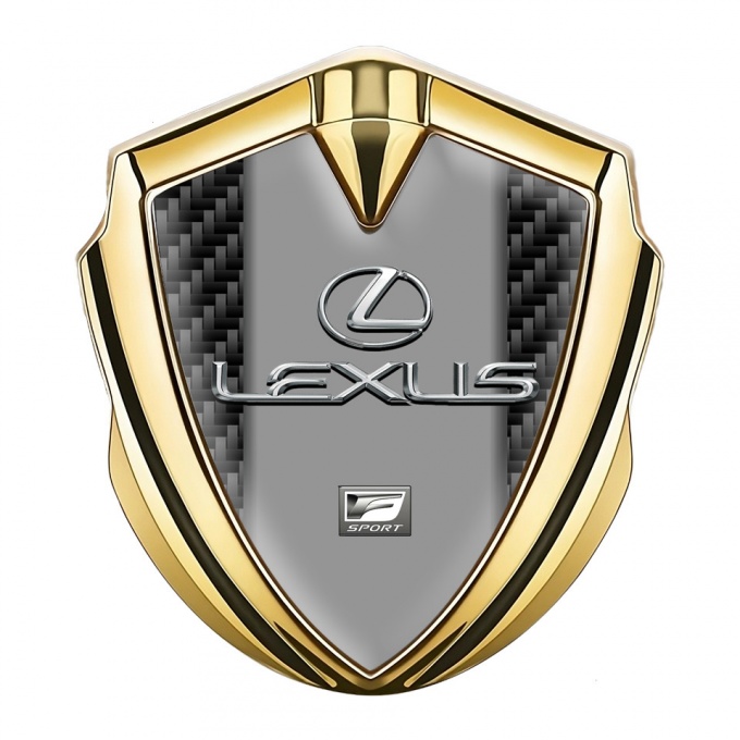Lexus Fender Emblem Badge Gold Black Carbon Classic Chrome Logo