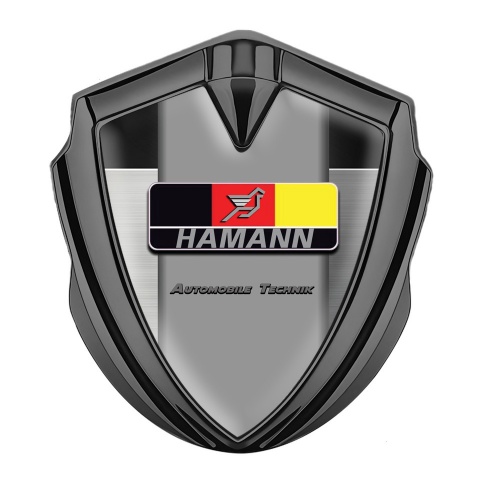 Hamann Bodyside Emblem Self Adhesive Graphite Brushed Plate German Motif
