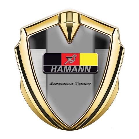 Hamann Bodyside Emblem Self Adhesive Gold Brushed Plate German Motif