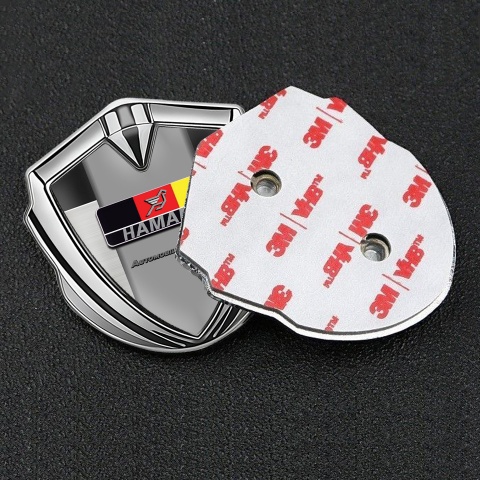 Hamann Bodyside Emblem Self Adhesive Silver Brushed Plate German Motif