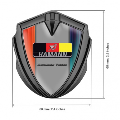 Hamann Emblem Self Adhesive Graphite Color Gradient German Motif