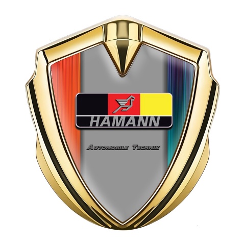 Hamann Emblem Self Adhesive Gold Color Gradient German Motif