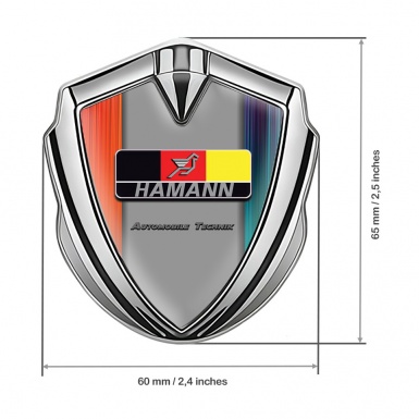 Hamann Emblem Self Adhesive Silver Color Gradient German Motif