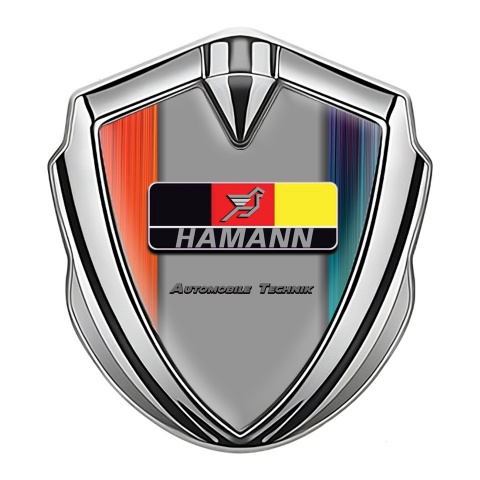 Hamann Emblem Self Adhesive Silver Color Gradient German Motif