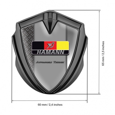 Hamann Emblem Ornament Graphite Treadplate Frame German Motif