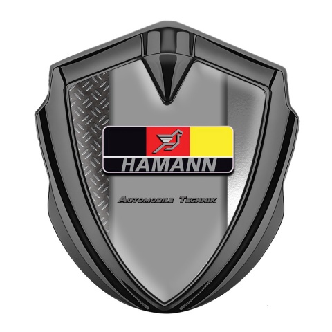 Hamann Emblem Ornament Graphite Treadplate Frame German Motif