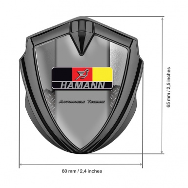 Hamann Bodyside Domed Emblem Graphite Torn Metal German Motif