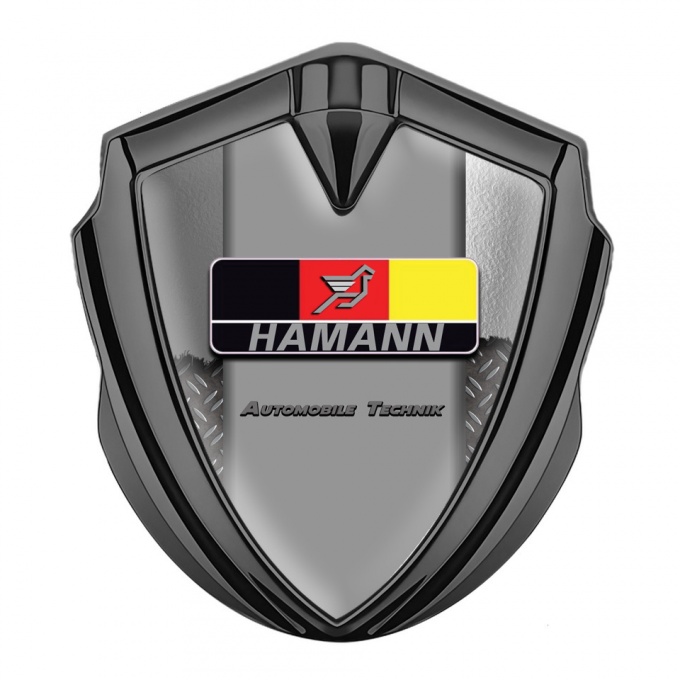 Hamann Bodyside Domed Emblem Graphite Torn Metal German Motif