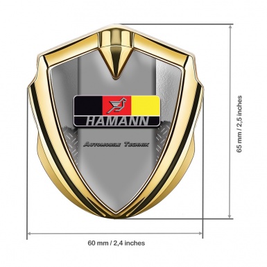 Hamann Bodyside Domed Emblem Gold Torn Metal German Motif