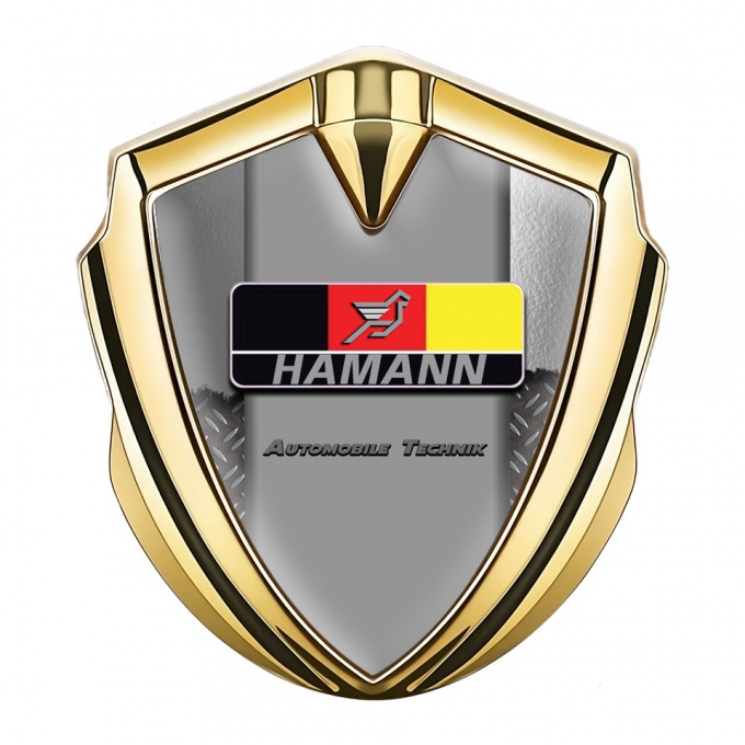 Hamann Bodyside Domed Emblem Gold Torn Metal German Motif