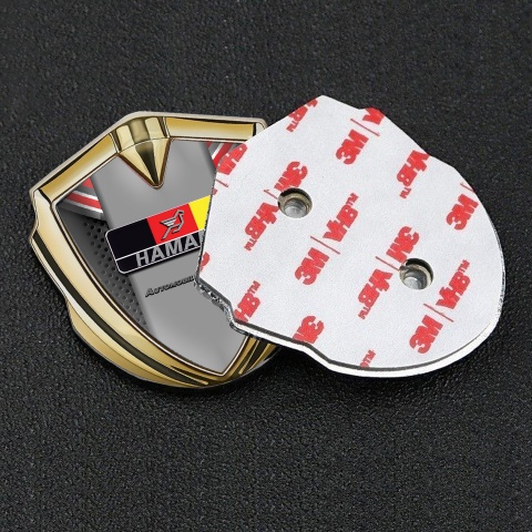 Hamann Silicon Emblem Badge Gold Crimson Elements German Motif