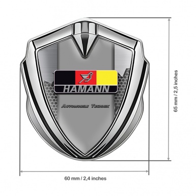 Hamann Emblem Aufkleber Autozubehor Silbertonfarbe Zerrissener Stahl Und Deutsch Logo Stil