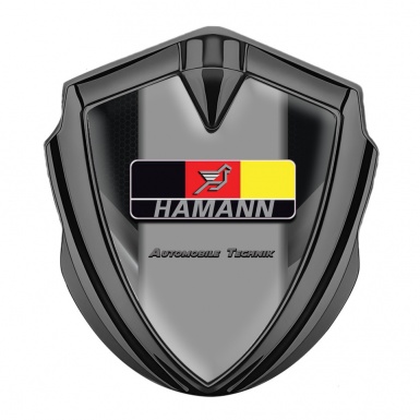 Hamann Emblem Logo Schriftzug Aufkleber Graphit Tonfarbe Schwarz Grau Elemente mit Deutsch Motiv 