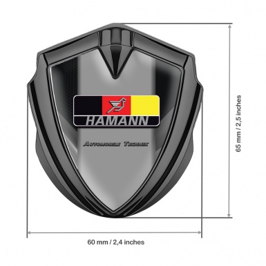 Hamann Emblem Logo Schriftzug Aufkleber Graphit Tonfarbe Schwarz Grau Elemente mit Deutsch Motiv 