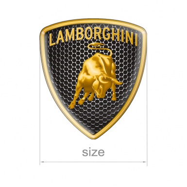 Lamborghini Emblem Silicone Sticker Steel Mesh Edition