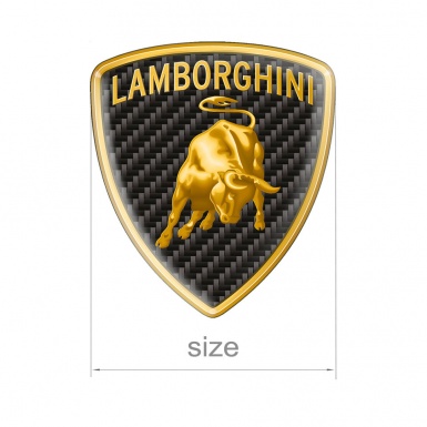 Lamborghini Badge  Emblem Steel Carbon Edition