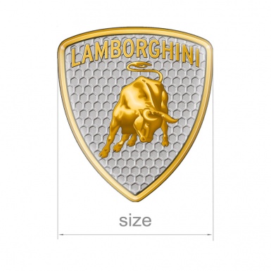 Lamborghini Silicone Emblem Sticker Steel Honey Comb Edition