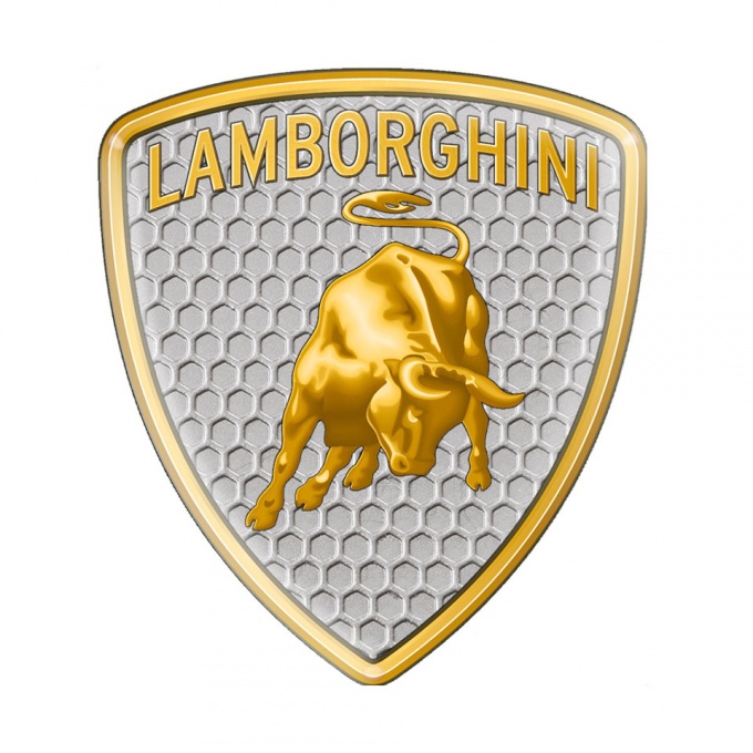 Lamborghini Silicone Emblem Sticker Steel Honey Comb Edition