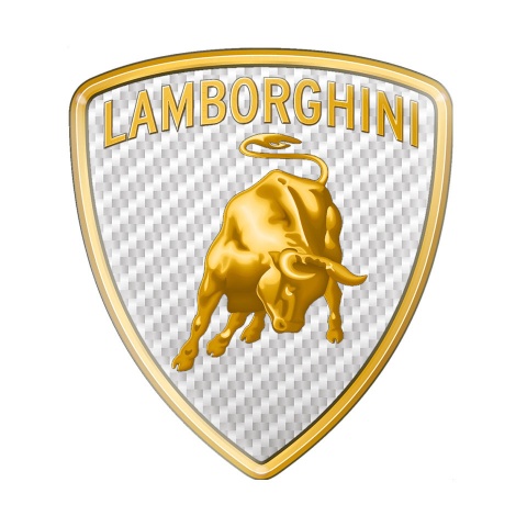 Lamborghini Silicone Emblem Sticker Steel Light Carbon Edition
