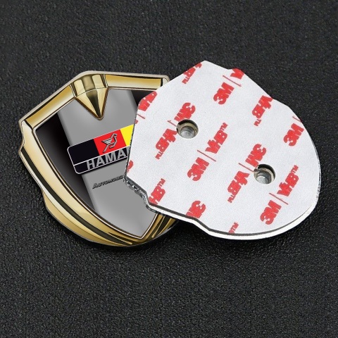 Hamann Silicon Emblem Gold Black Grey Base German Motif