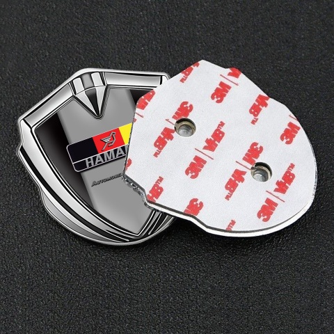 Hamann Silicon Emblem Silver Black Grey Base German Motif