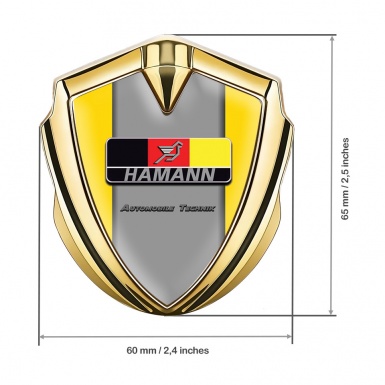 Hamann Emblem Aufkleber Autozubehor Goldtonfarbe Gelb Grau Basis Stil