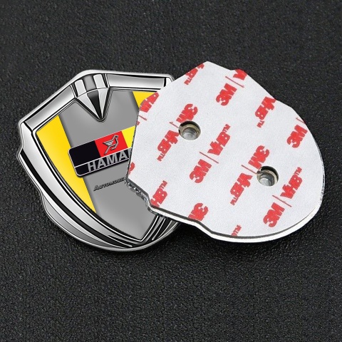 Hamann Badge Self Adhesive Silver Yellow Grey Base German Motif