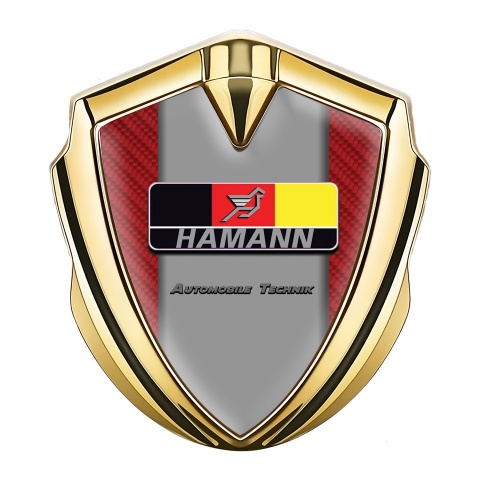 Hamann Emblem Ornament Gold Red Carbon Frame German Motif