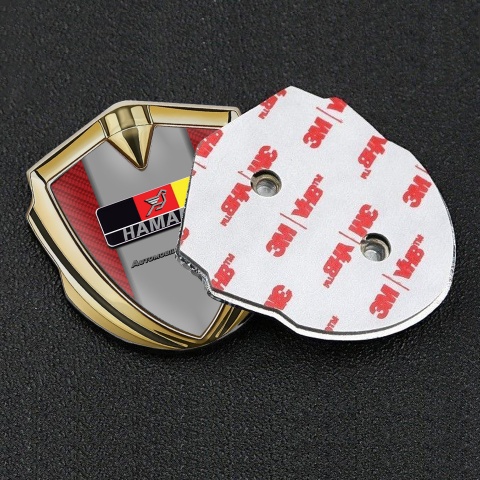 Hamann Emblem Ornament Gold Red Carbon Frame German Motif