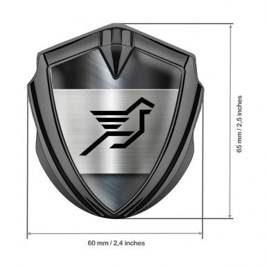 Hamann 3d Emblem Badge Graphite Steel Panel Pegasus Logo Design