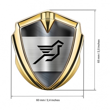 Hamann 3d Emblem Badge Gold Steel Panel Pegasus Logo Design