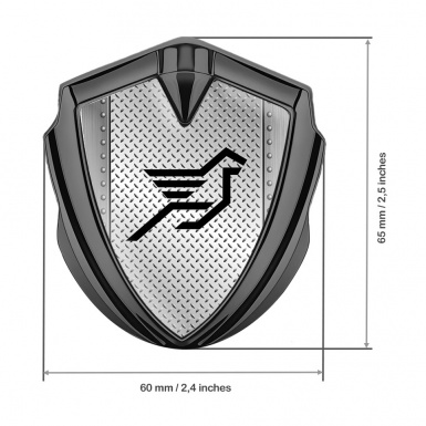 Hamann Silicon Emblem Graphite Light Treadplate Pegasus Logo Design