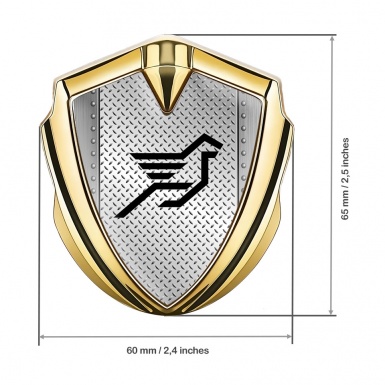 Hamann Silicon Emblem Gold Light Treadplate Pegasus Logo Design