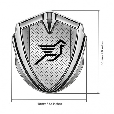 Hamann Silicon Emblem Silver Light Treadplate Pegasus Logo Design