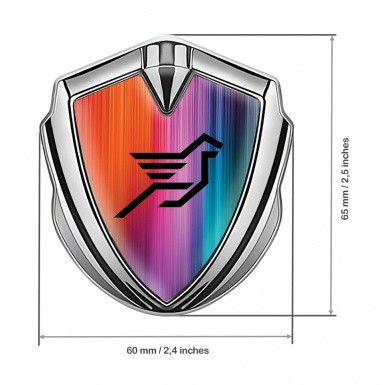 Hamann Bodyside Emblem Self Adhesive Silver Color Scheme Pegasus Logo