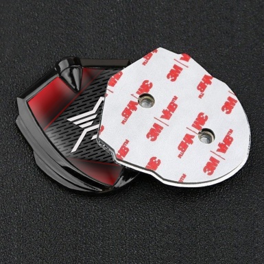 Hamann Metal Emblem Self Adhesive Graphite Red Fragments Pegasus Logo