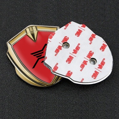 Hamann Metal Emblem Badge Gold Crimson Print Pegasus Logo Edition