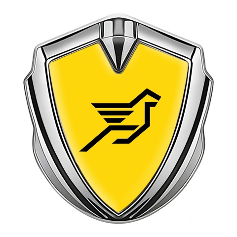 Hamann Domed Emblem Badge Silver Yellow Print Pegasus Logo Edition