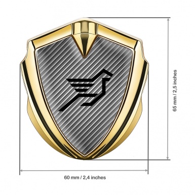 Hamann Emblem Ornament Gold Light Carbon Black Pegasus Logo