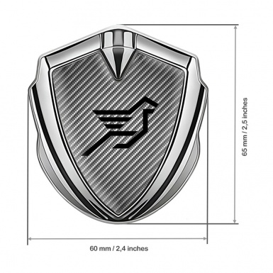Hamann Emblem Ornament Silver Light Carbon Black Pegasus Logo