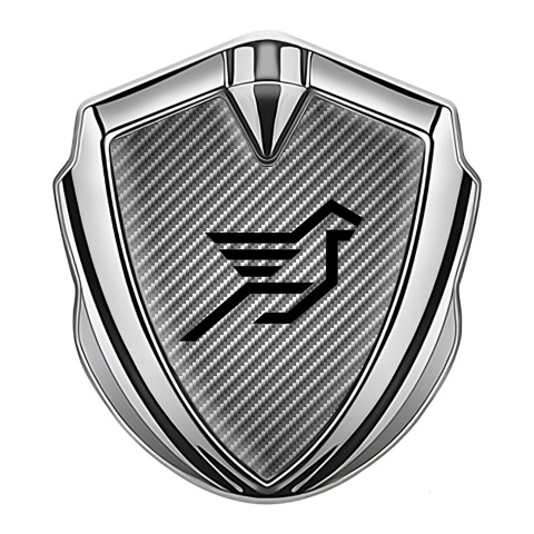 Hamann Emblem Ornament Silver Light Carbon Black Pegasus Logo