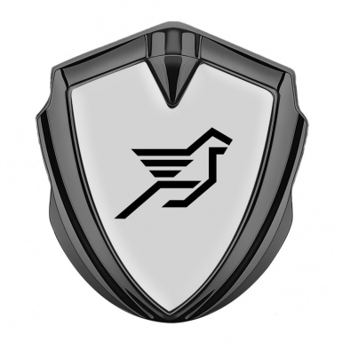 Hamann Bodyside Domed Emblem Graphite Grey Base Black Pegasus Logo