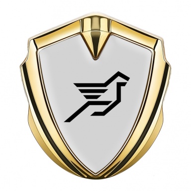 Hamann Bodyside Domed Emblem Gold Grey Base Black Pegasus Logo