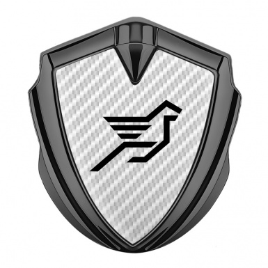 Hamann Emblem Metal Badge Graphite White Carbon Black Pegasus Logo