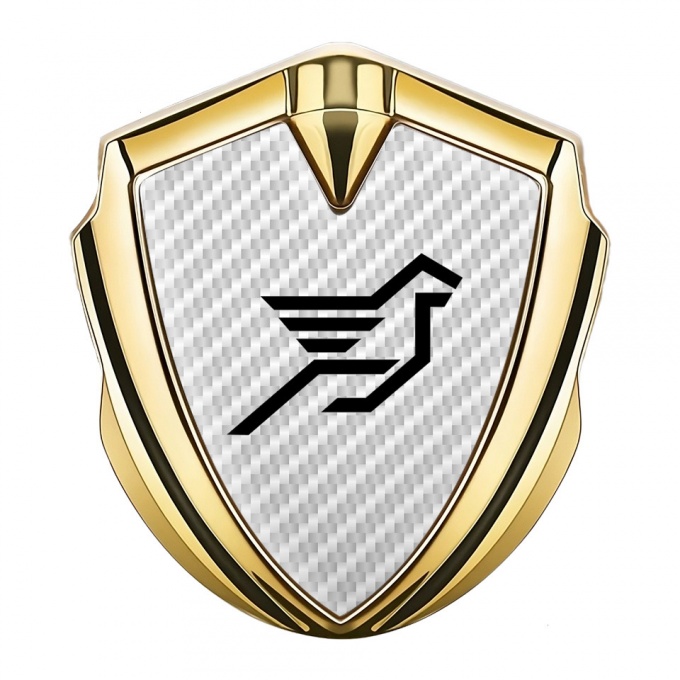 Hamann Emblem Metal Badge Gold White Carbon Black Pegasus Logo